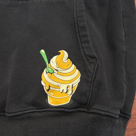 2024 Disney Parks Disney Eats Mickey Snacks Dole Whip Churro Black Hoodie XS - Picture 3 of 11